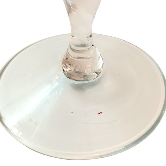 Blue Glass Hand Blown Ruffled Candy Compote Dish Clear Stem Mid-century Modern - Picture 11 of 12